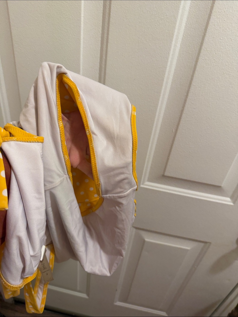 Yellow Polka Dot One-Piece Swimsuit - Picture 4 of 4